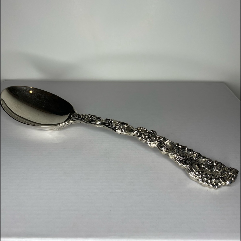 Godinger Silver Serving Spoon With Raised Grape Vine Design